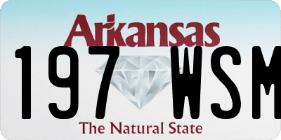 AR license plate 197WSM