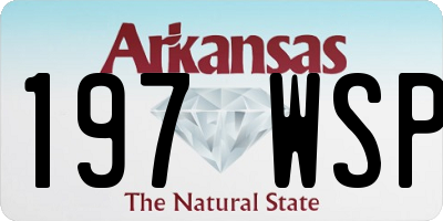 AR license plate 197WSP