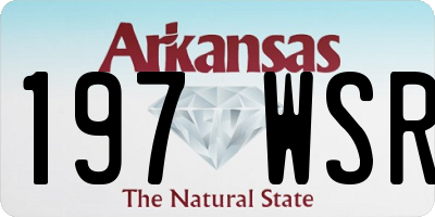 AR license plate 197WSR