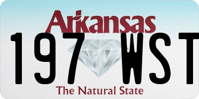 AR license plate 197WST