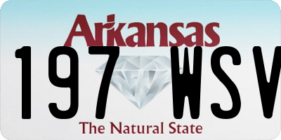 AR license plate 197WSV