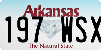 AR license plate 197WSX
