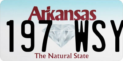 AR license plate 197WSY