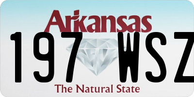 AR license plate 197WSZ