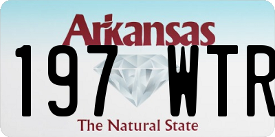 AR license plate 197WTR
