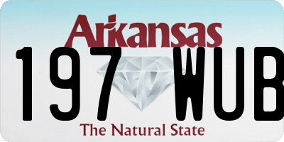AR license plate 197WUB