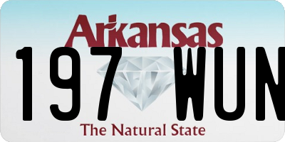 AR license plate 197WUN