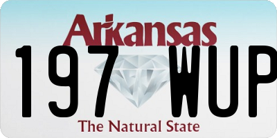 AR license plate 197WUP
