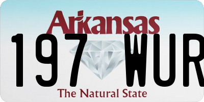 AR license plate 197WUR