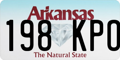 AR license plate 198KPO