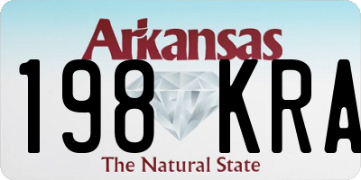 AR license plate 198KRA