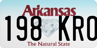 AR license plate 198KRO
