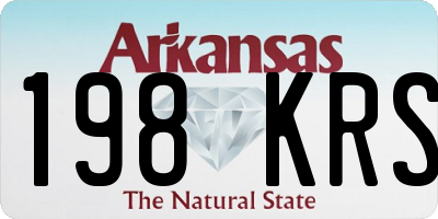 AR license plate 198KRS