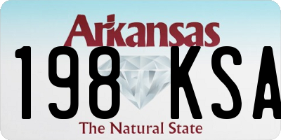 AR license plate 198KSA