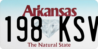 AR license plate 198KSV