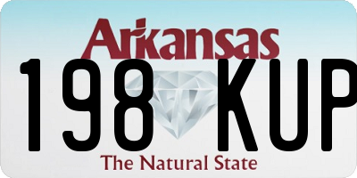 AR license plate 198KUP