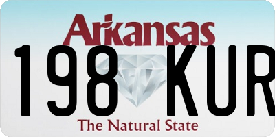 AR license plate 198KUR