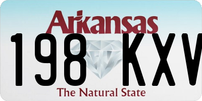 AR license plate 198KXV