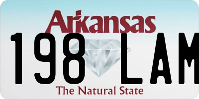 AR license plate 198LAM