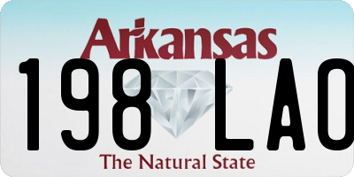 AR license plate 198LAO