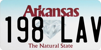 AR license plate 198LAV