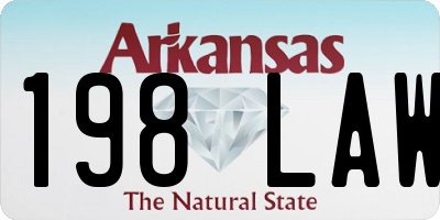 AR license plate 198LAW
