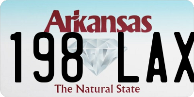 AR license plate 198LAX