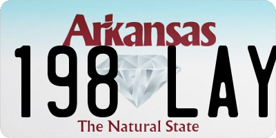 AR license plate 198LAY