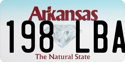 AR license plate 198LBA