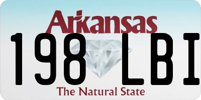 AR license plate 198LBI