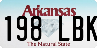 AR license plate 198LBK