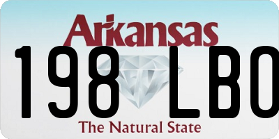 AR license plate 198LBO