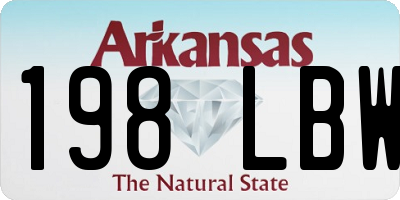 AR license plate 198LBW