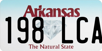 AR license plate 198LCA