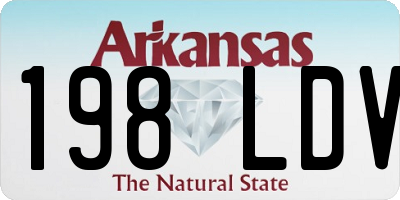 AR license plate 198LDV