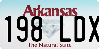 AR license plate 198LDX