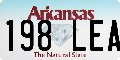 AR license plate 198LEA