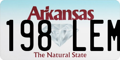 AR license plate 198LEM