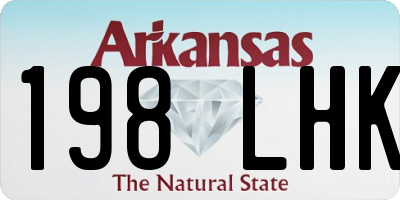AR license plate 198LHK