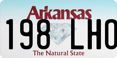 AR license plate 198LHO