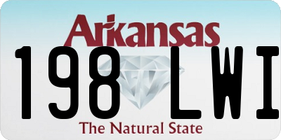 AR license plate 198LWI