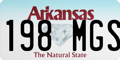 AR license plate 198MGS