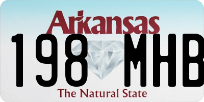 AR license plate 198MHB