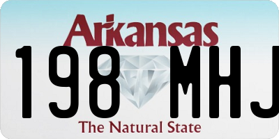 AR license plate 198MHJ