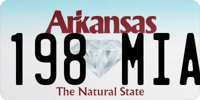 AR license plate 198MIA