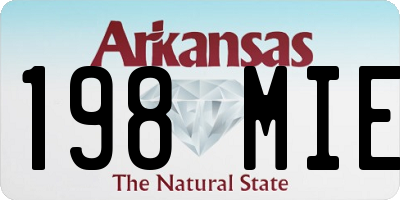 AR license plate 198MIE