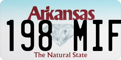 AR license plate 198MIF