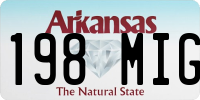 AR license plate 198MIG