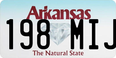 AR license plate 198MIJ