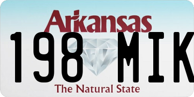 AR license plate 198MIK
